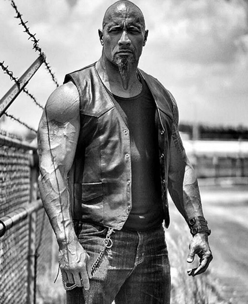 Fast and Furious 8 Film Dwayne Johnson Leather Vest