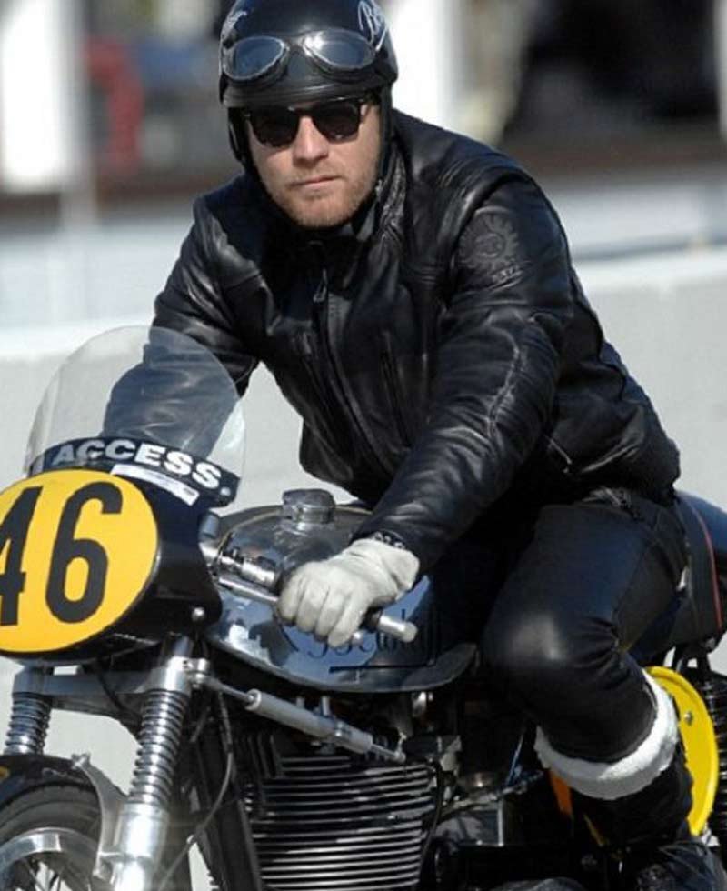 Ewan Mcgregor Goodwood Revival Motorcycle Leather Jacket