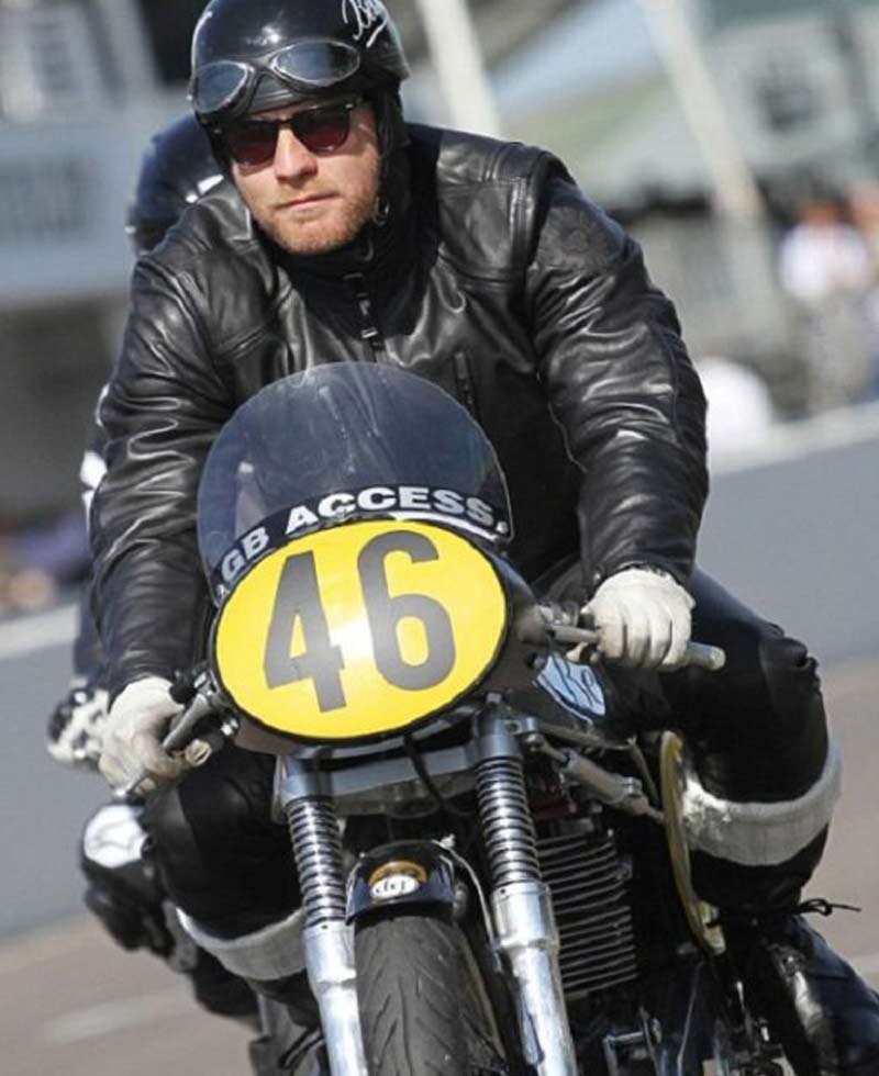 Ewan Mcgregor Goodwood Revival Motorcycle Leather Jacket