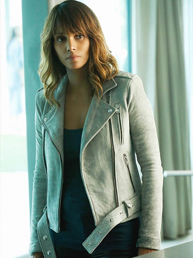 Halle Berry Extant Suede Leather Jacket