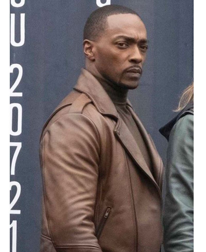 Falcon and Winter Soldier Anthony Mackie Asymmetrical Leather Jacket