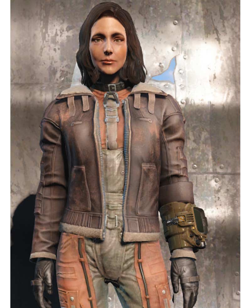 Fallout 4 Distressed Leather Bomber Jacket