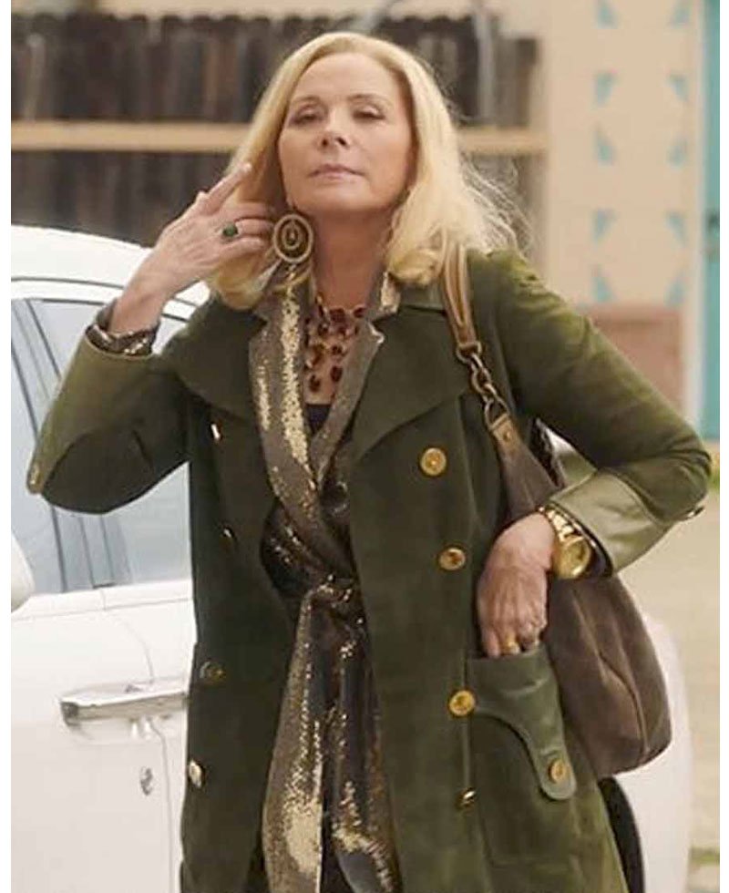 Kim Cattrall Filthy Rich Double Breasted Coat