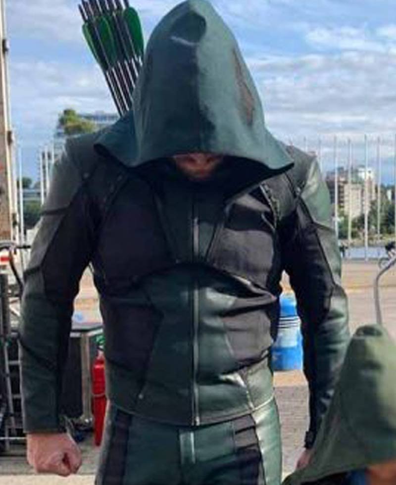 Green Arrow Season 08 Leather Jacket