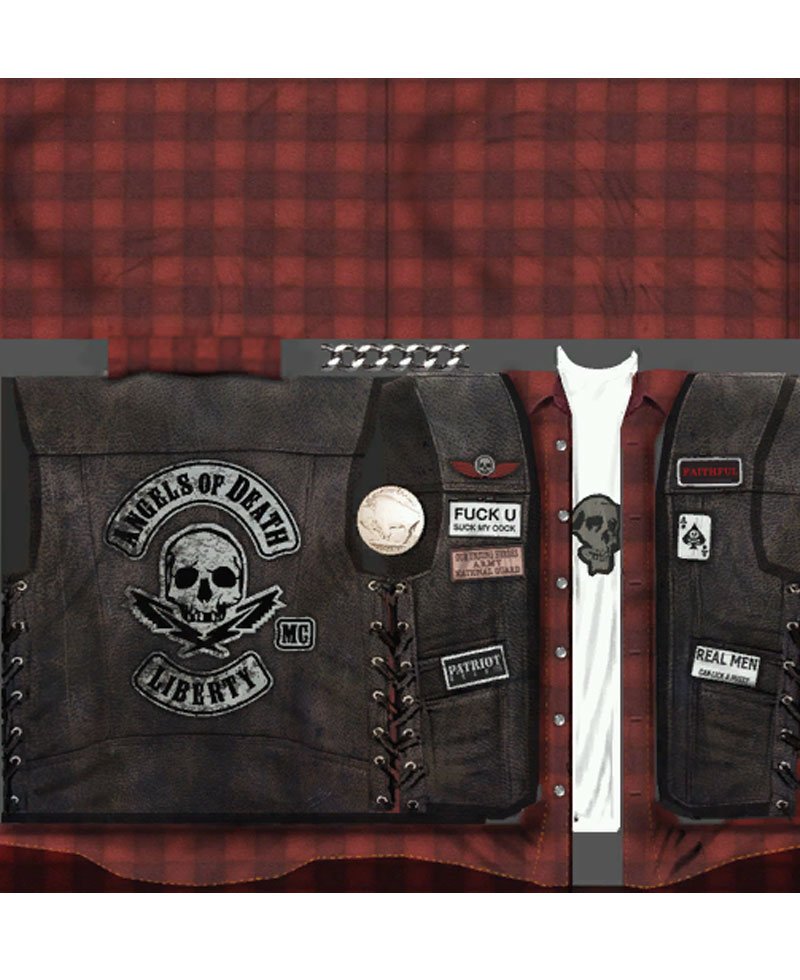 GTA Angels of Death Liberty Black Leather Vest