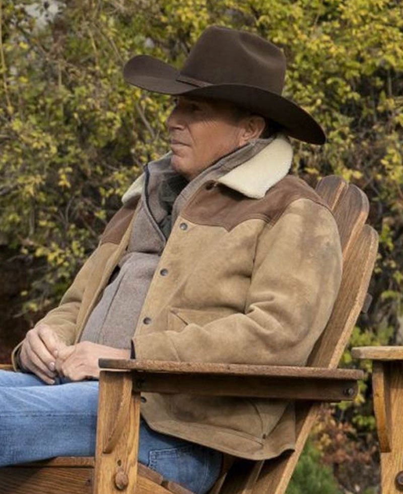 Yellowstone Season 03 Kevin Costner Suede Leather Jacket