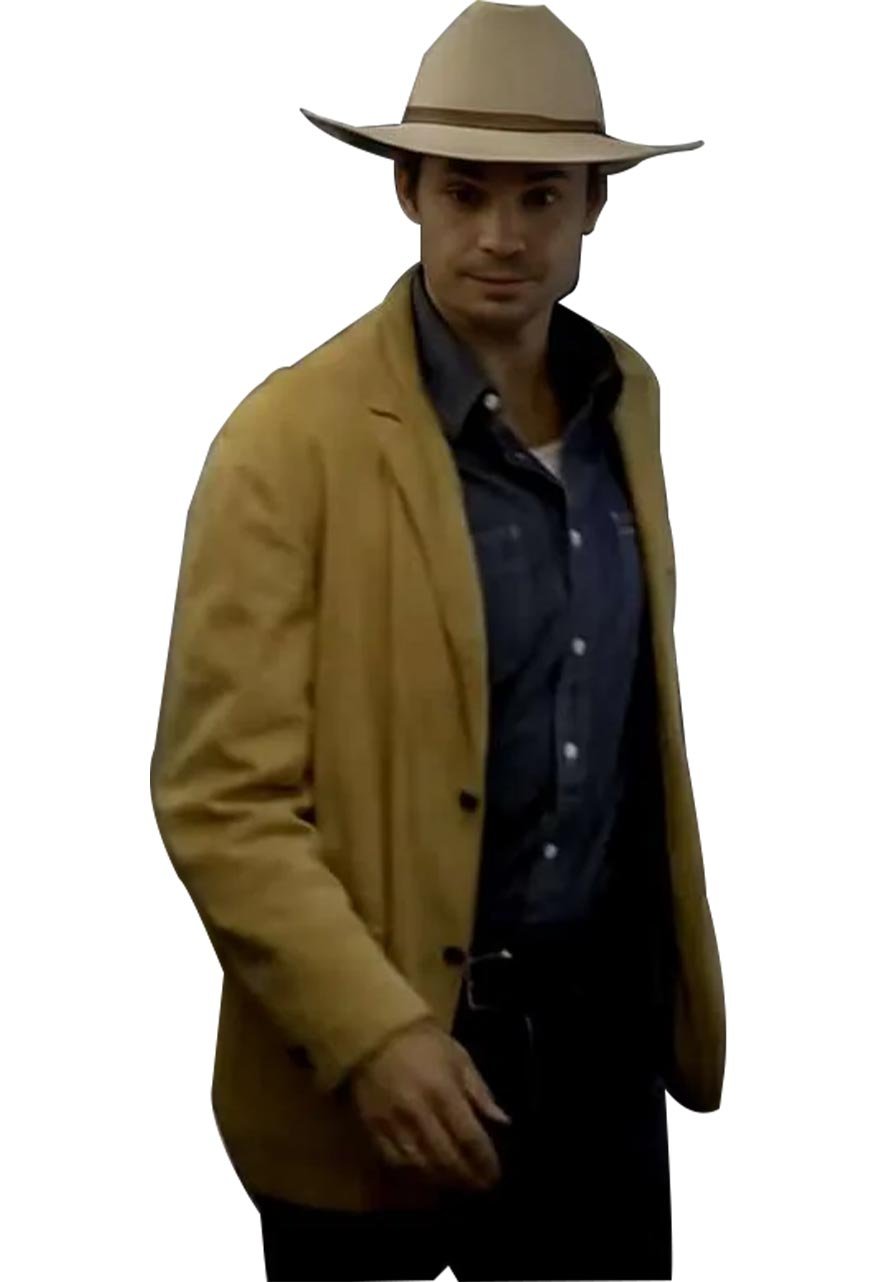 Justified Raylan Givens Tan Leather Jacket