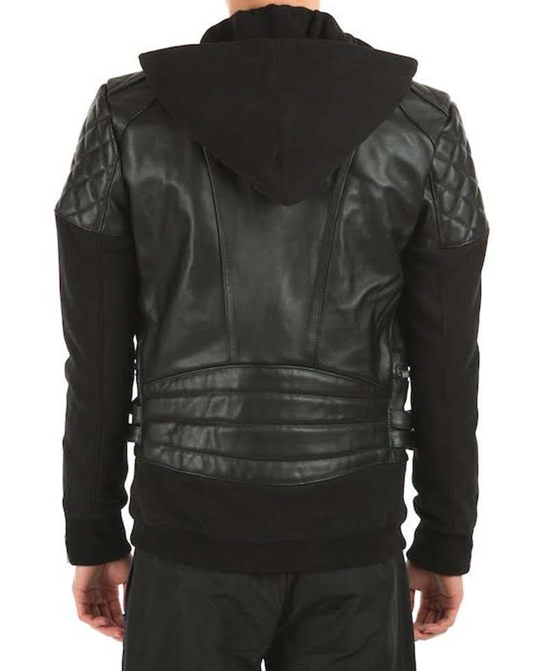 Justin Bieber Leather Jacket with Hoodie