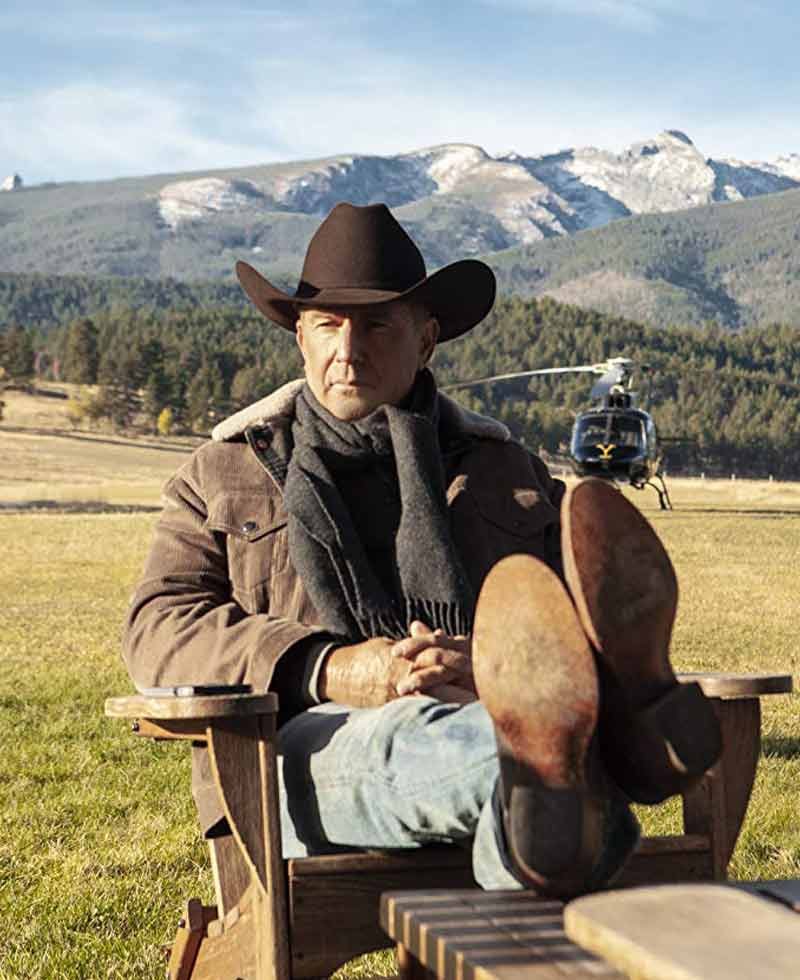 Kevin Costner Yellowstone Brown Corduroy Jacket