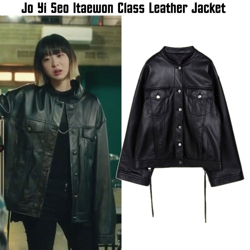 Itaewon Class Kim Da-Mi Black Leather Jacket