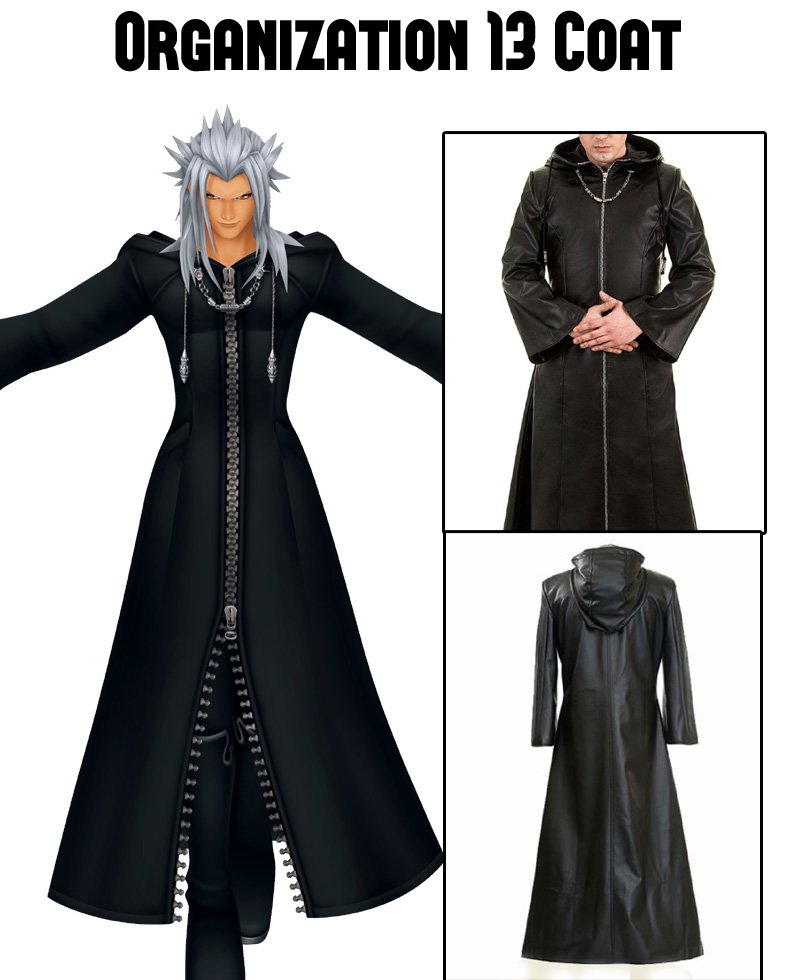 Kingdom Hearts Game Organization 13 Leather Coat