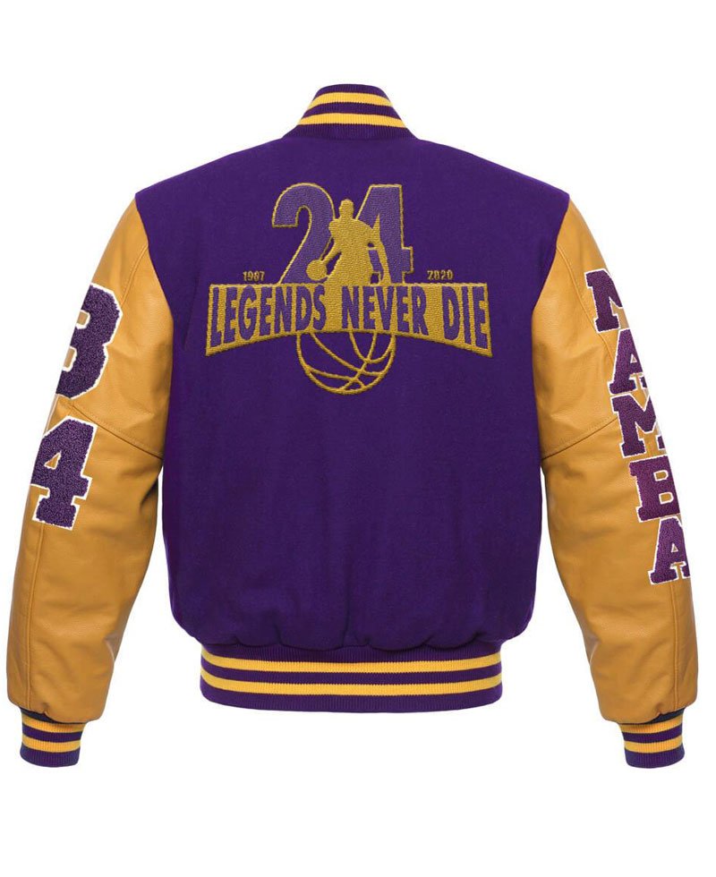 Men's Mamba LA Lakers Legend Never Die Varsity Jacket
