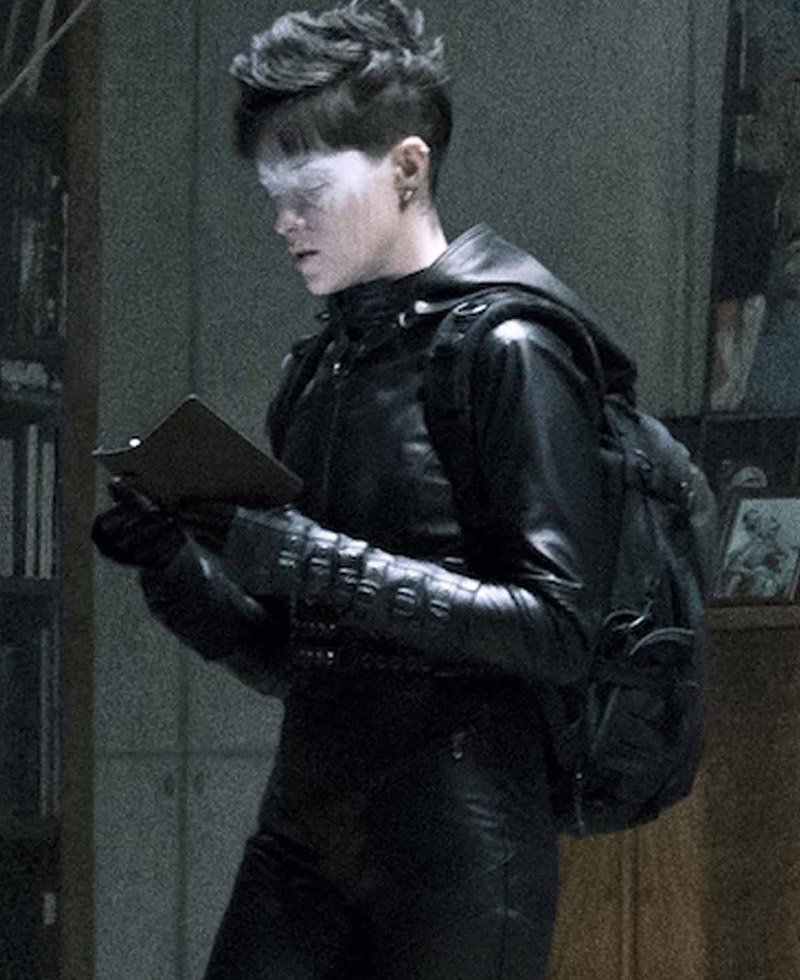 Claire Foy The Girl In The Spider's Web Leather Hoodie