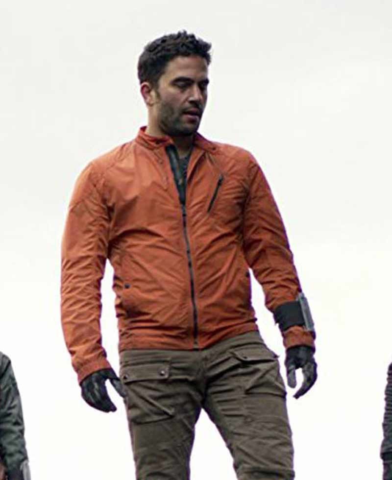 Ignacio Serricchio Lost in Space Orange Jacket