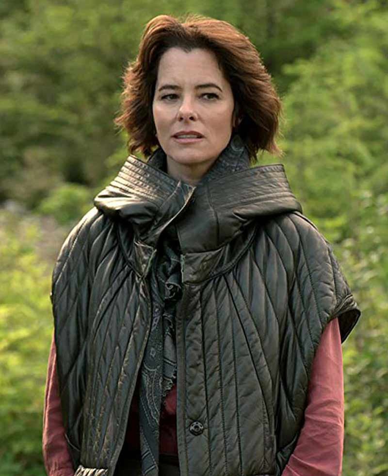 Lost in Space Parker Posey Leather Hoodie