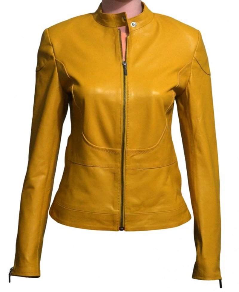 Megan Fox Yellow Leather Jacket