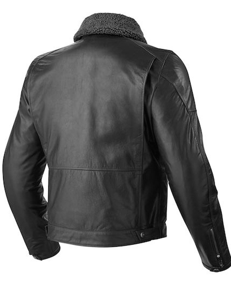 Men's Pilot Fur Black Leather Jacket