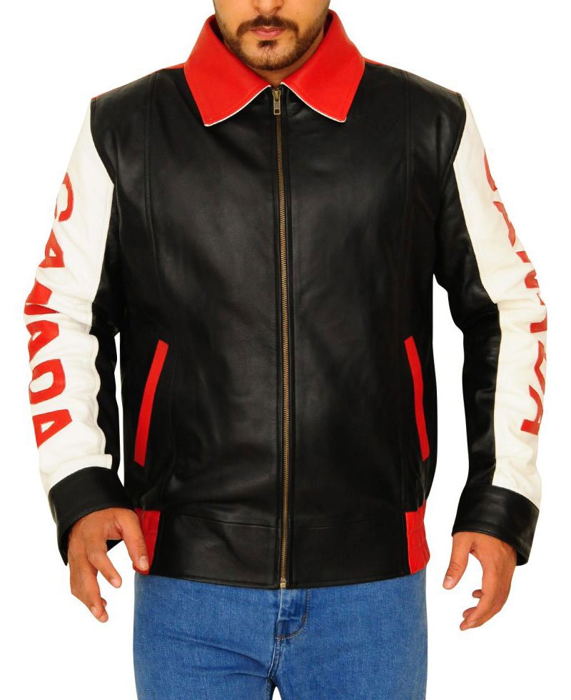Men's Canadian Flag Leather Jacket
