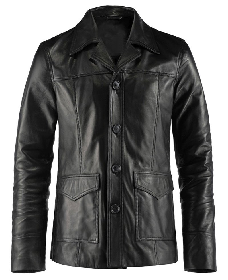 Men's Hitman Classic 70’s Leather Coat