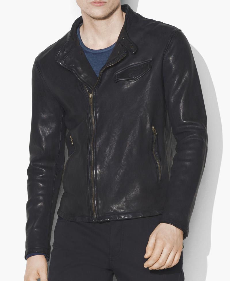 Men S Classic Biker Leather Motocross Jacket Jackets
