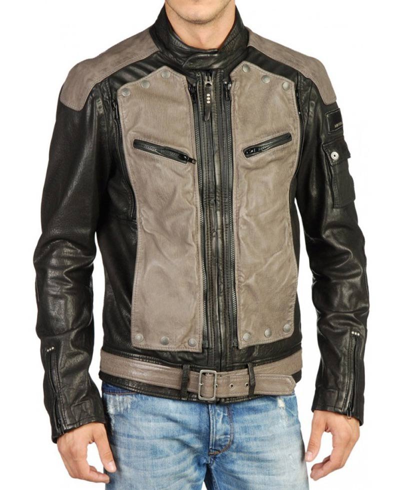 Men s New Style Removable Front Designer  Leather Jacket  