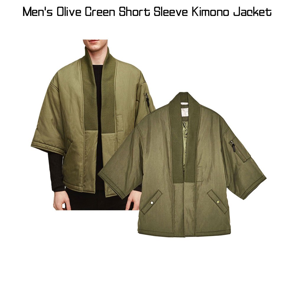 Men's Kimono Short Sleeve Jacket