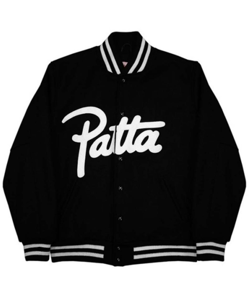 Men's Patta Varsity Black  Jacket