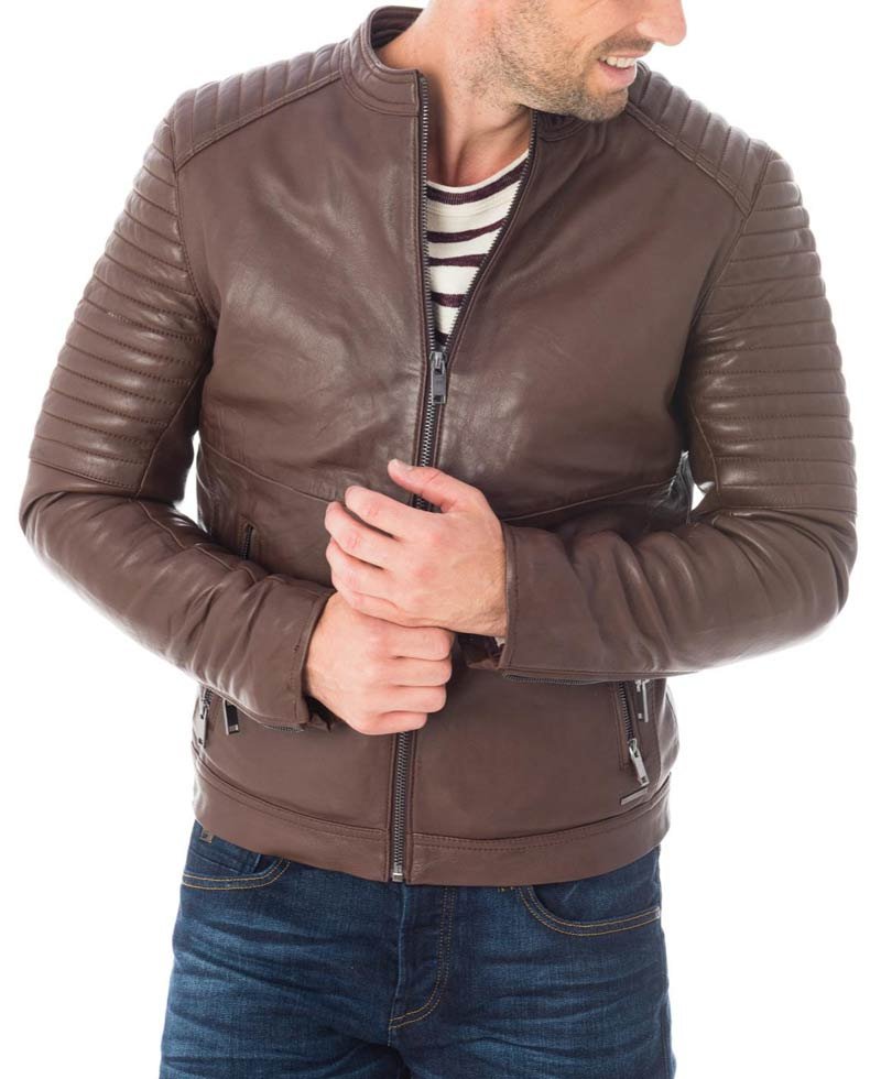 Men's Padded Sleeves and Shoulder Jacket