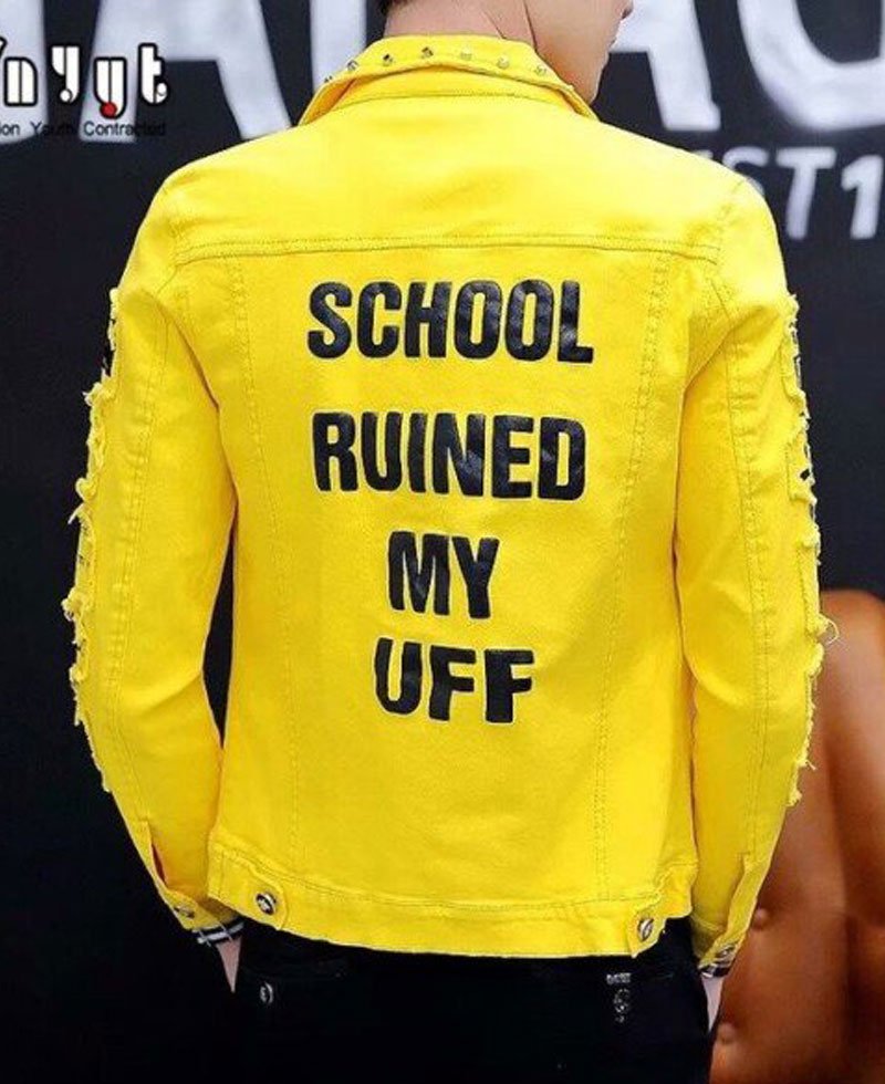 Men's Denim School Ruined My Uff Jacket