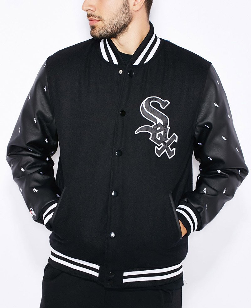 Men's White Sox Letterman Varsity Jacket