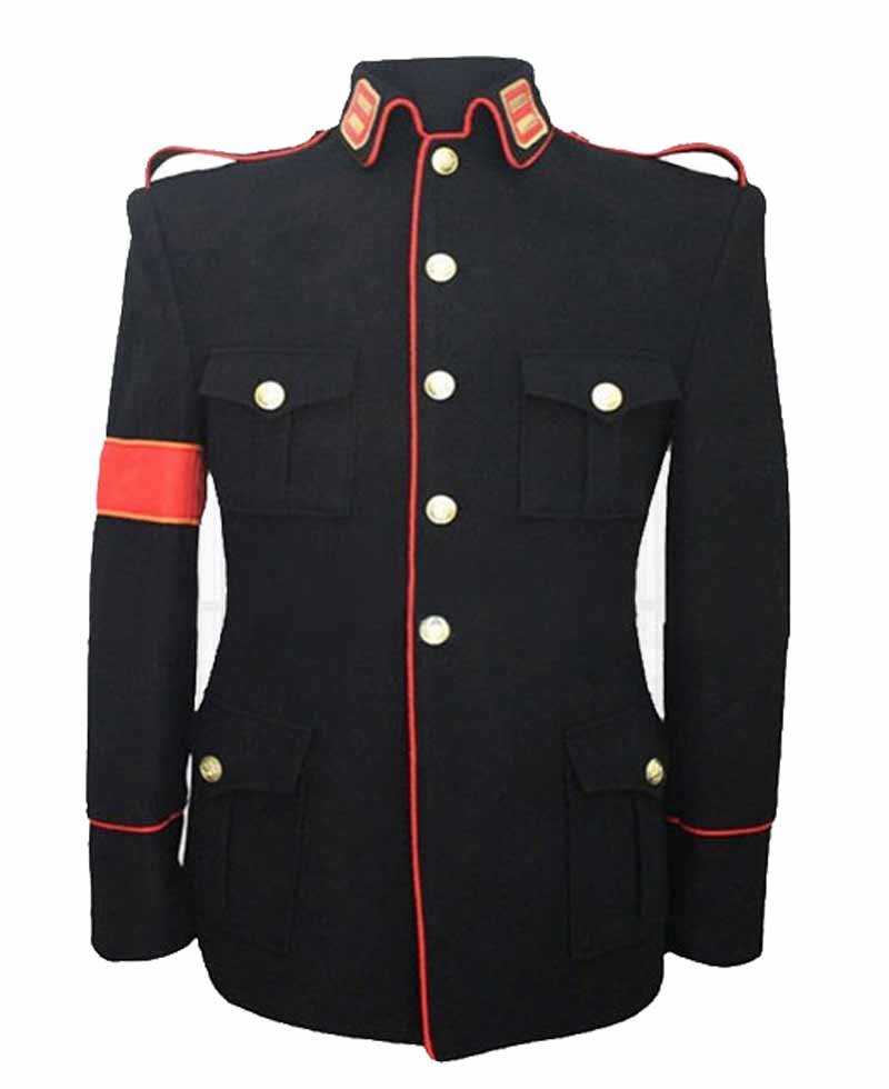Pop Singer Michael Jackson Military Black Jacket