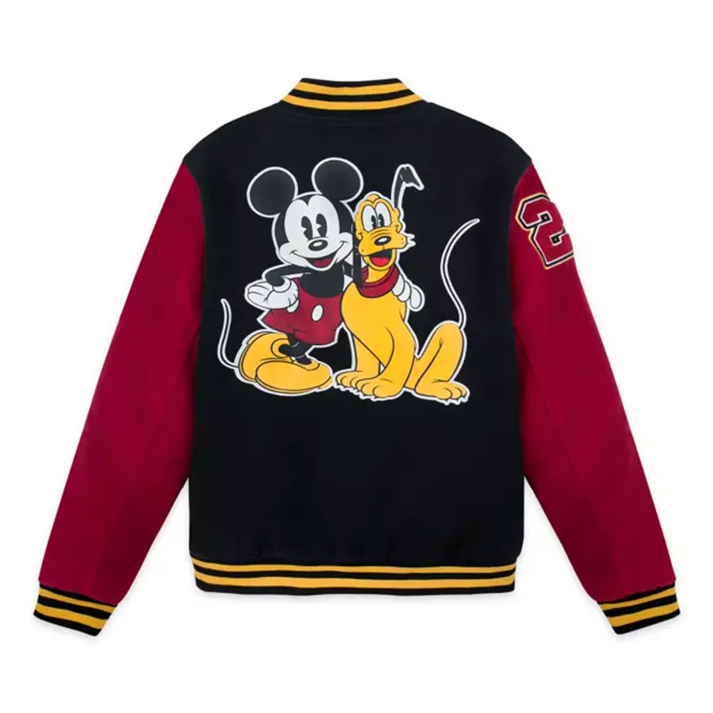 Mickey Mouse and Pluto Letterman Jacket