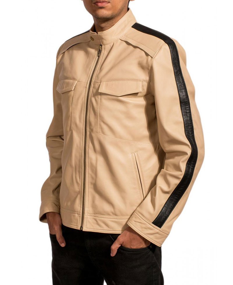 Need for Speed White Leather Jacket