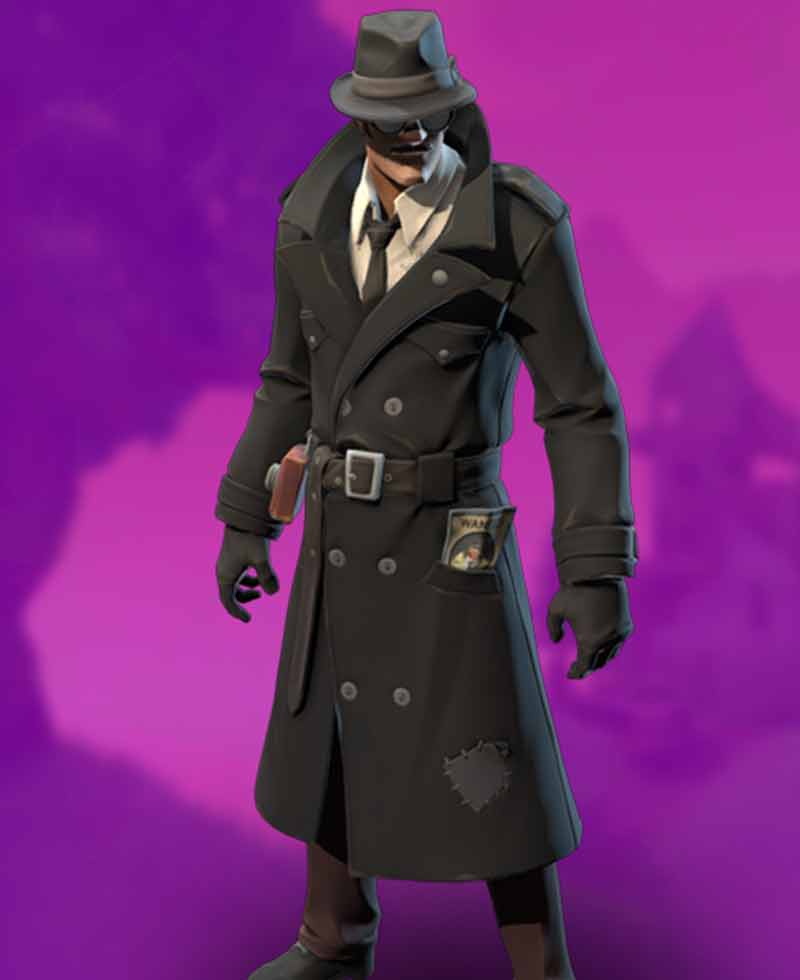 Noir Skin Fortnite Trench Coat