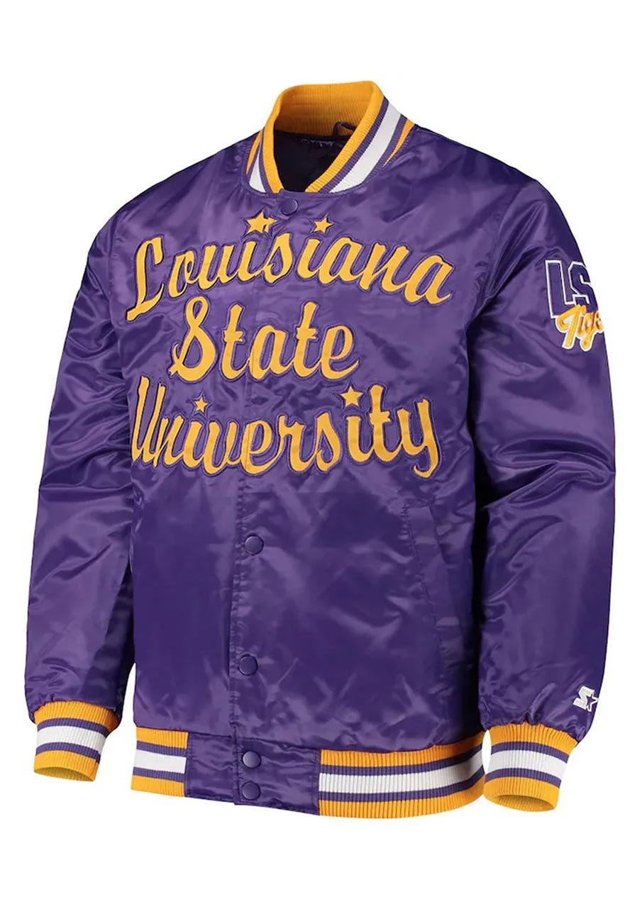 O-Line LSU Tigers Purple Jacket
