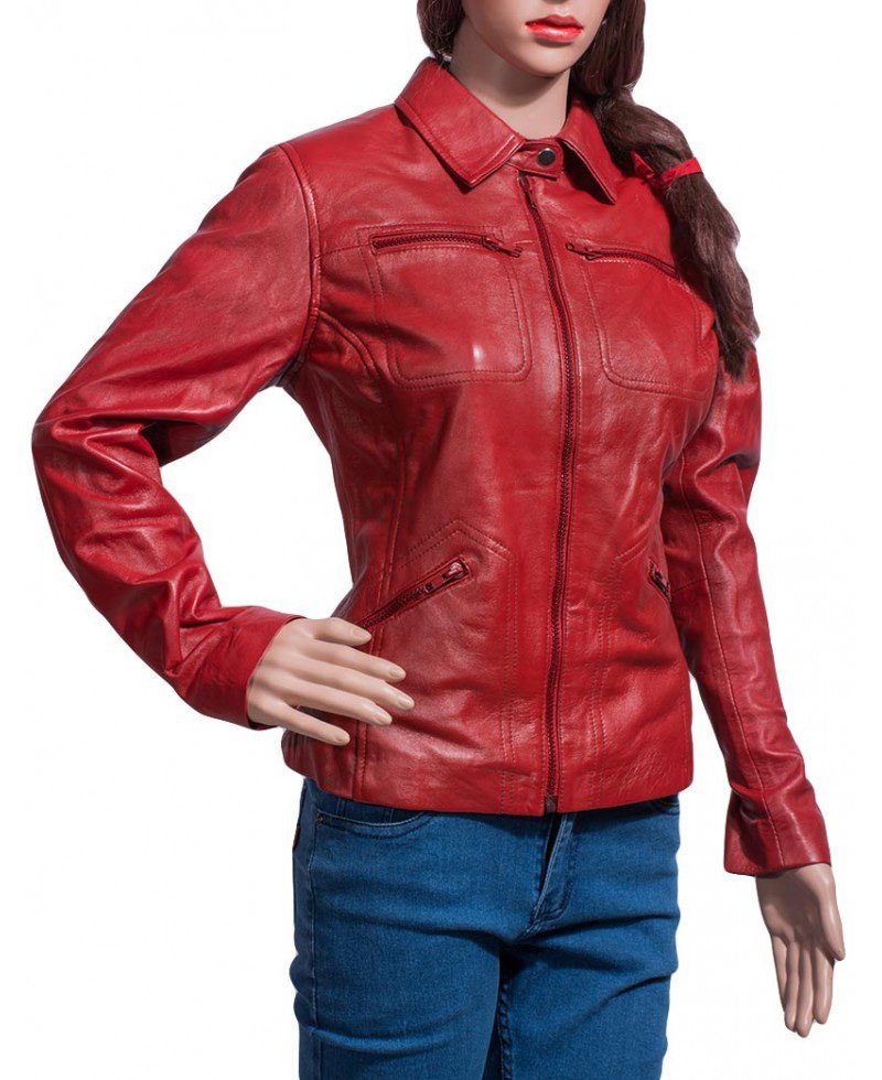 Emma Swan Once Upon a Time Red Leather Jacket