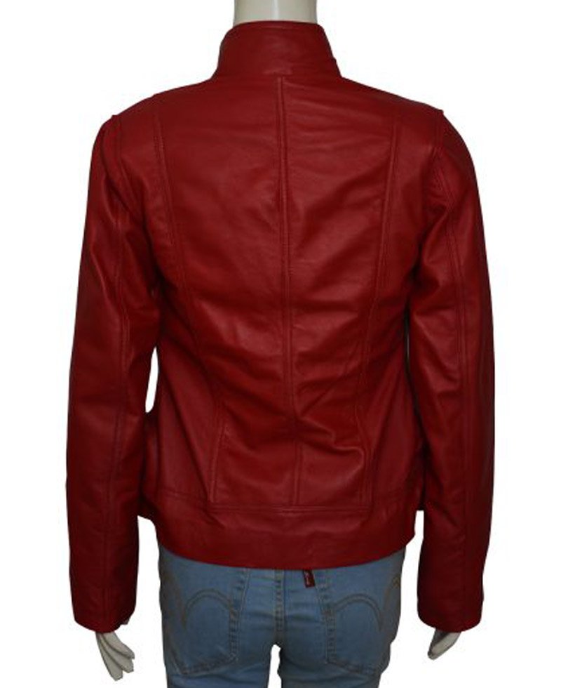 Emma Swan Once Upon a Time Season 6 Red Leather Jacket