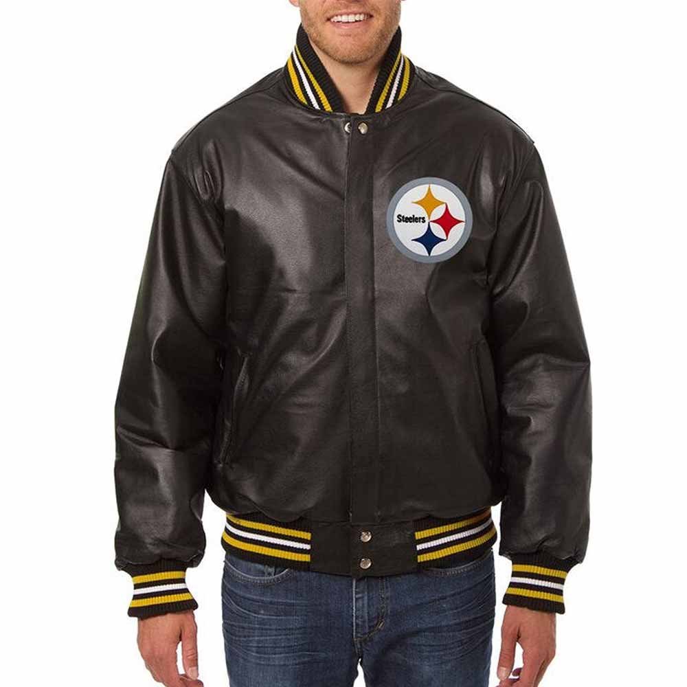 Pittsburgh Steelers Varsity Leather Jacket