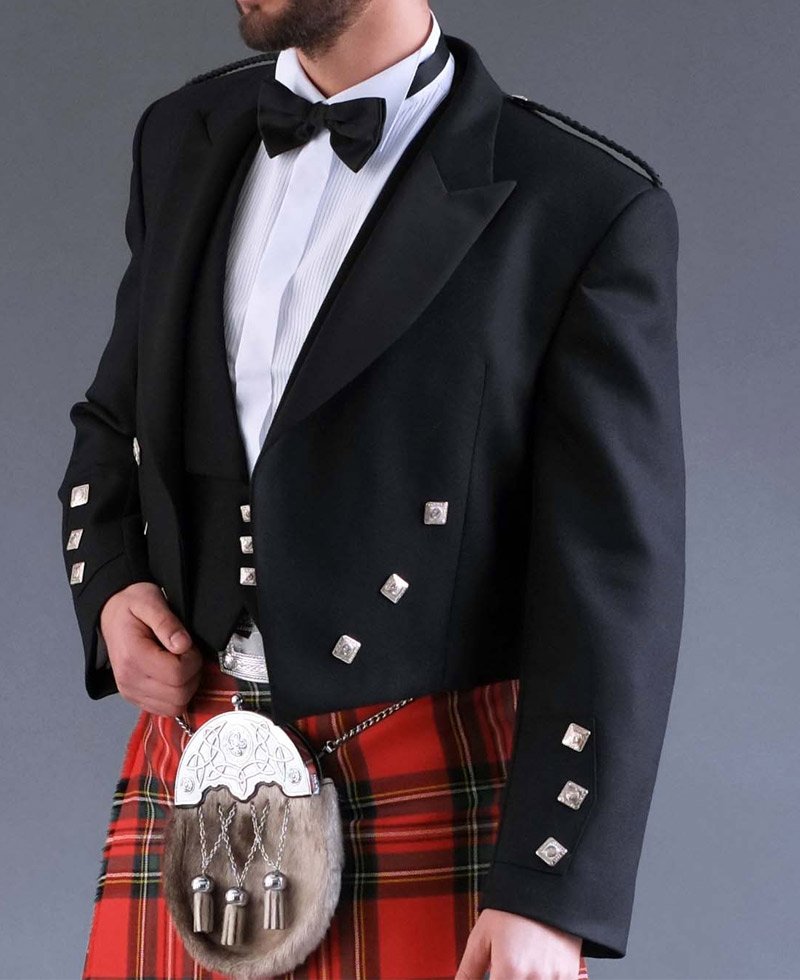 Scottish 3 Button Waistcoat Jacket