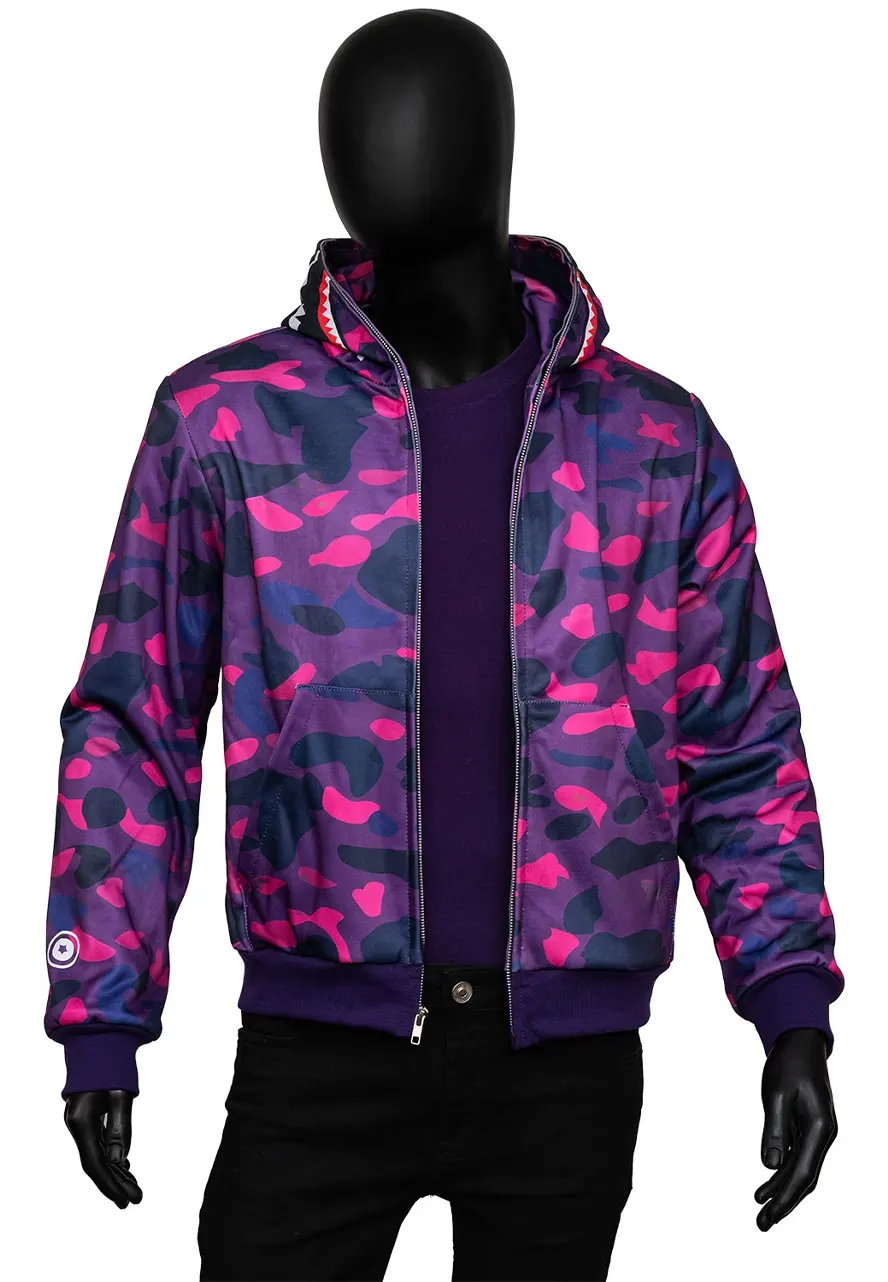 Purple Bape Jacket Hoodie