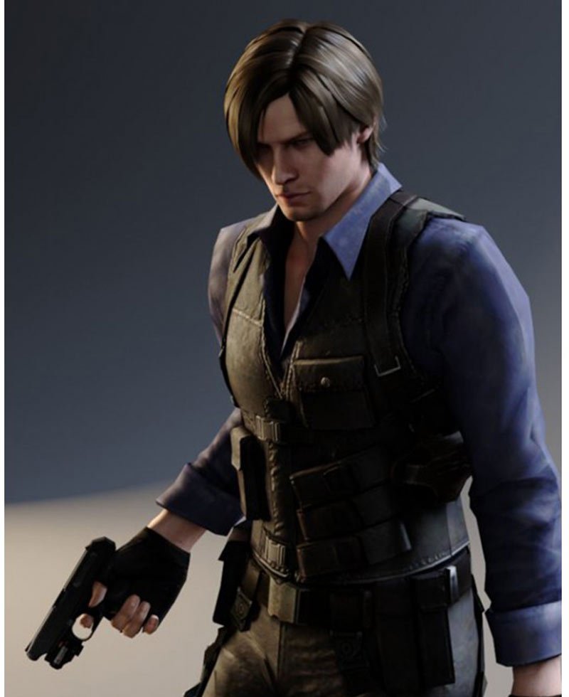 Resident Evil 6 Video Game Leon Kennedy Leather Vest
