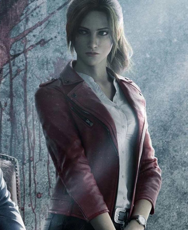 Claire Redfield Resident Evil Infinite Darkness Biker Leather Jacket