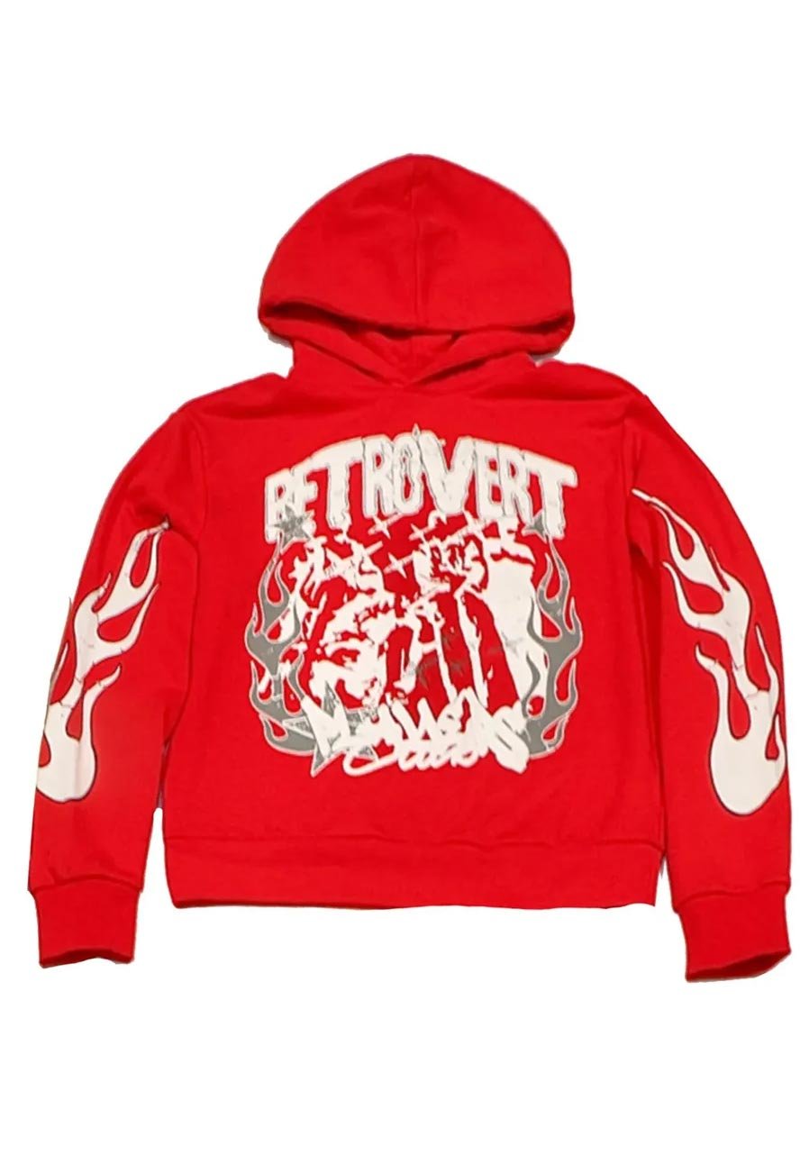 Retrovert Flame Red Hoodie