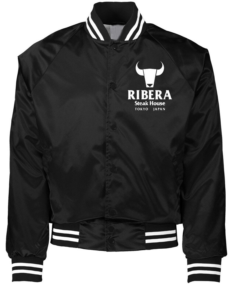 Ribera Wrestling Black Satin Jacket
