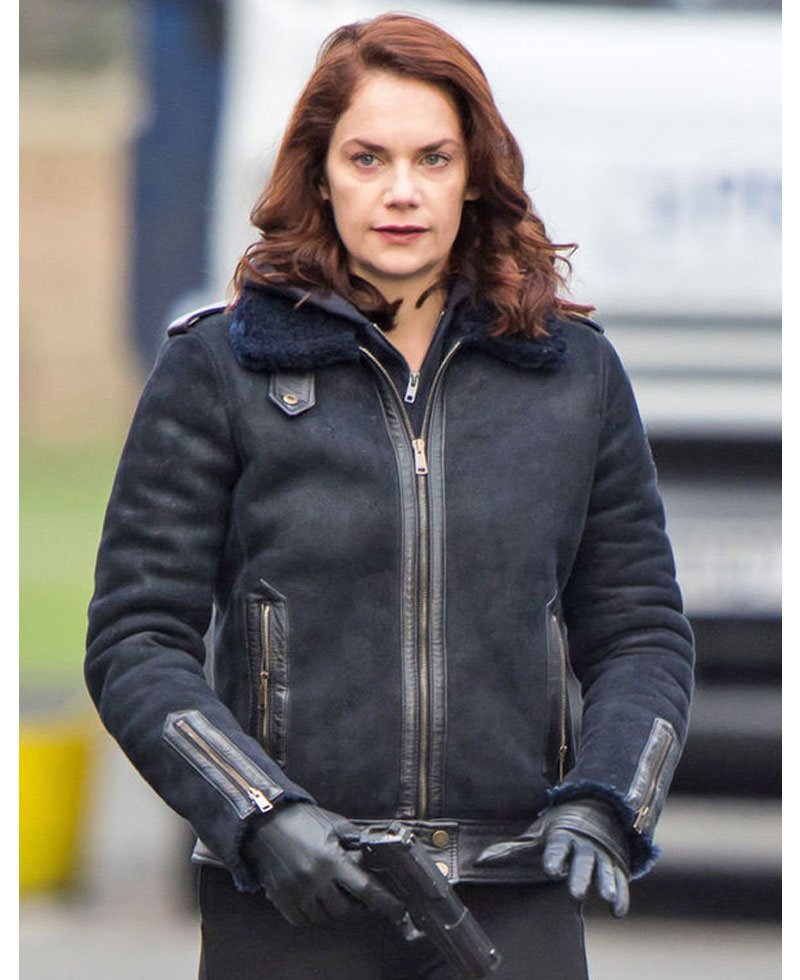 Ruth Wilson Luther Suede Black Jacket