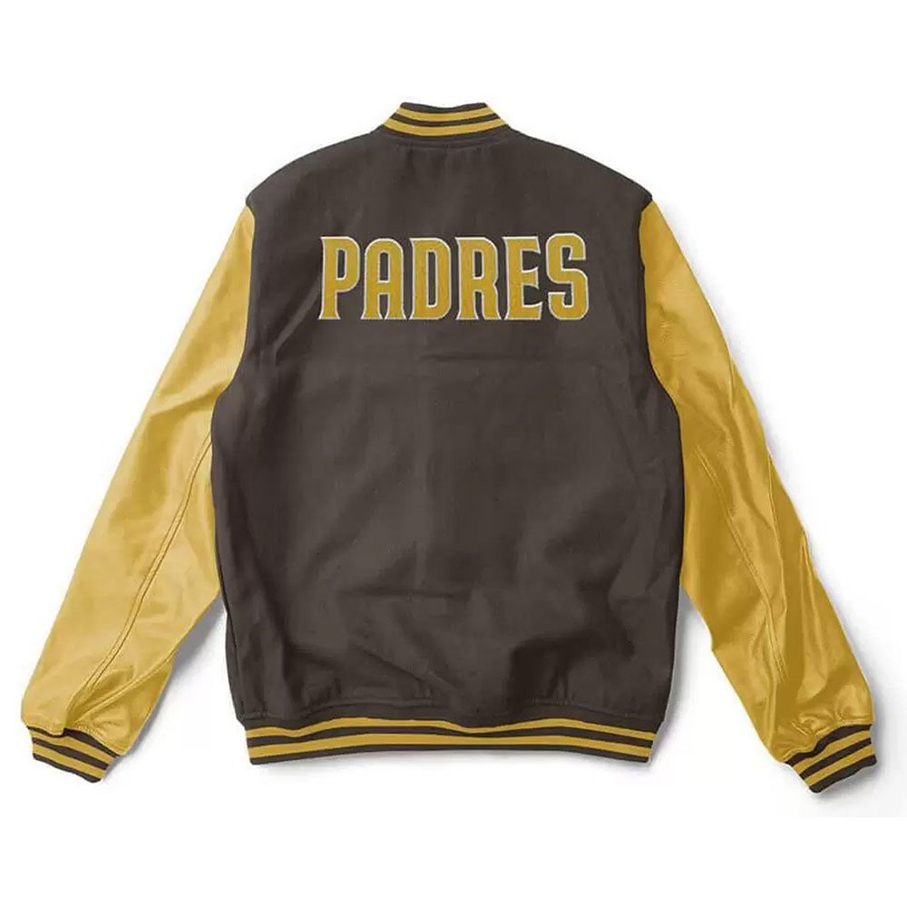 San Diego Padres Brown Letterman Jacket