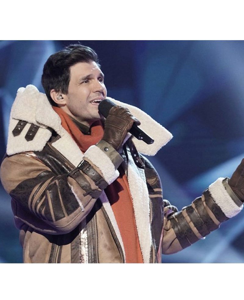 The Masked Singer Barry Zito Brown Shearling Jacket
