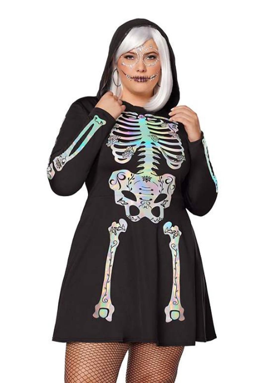 Skeleton Costume Hooded