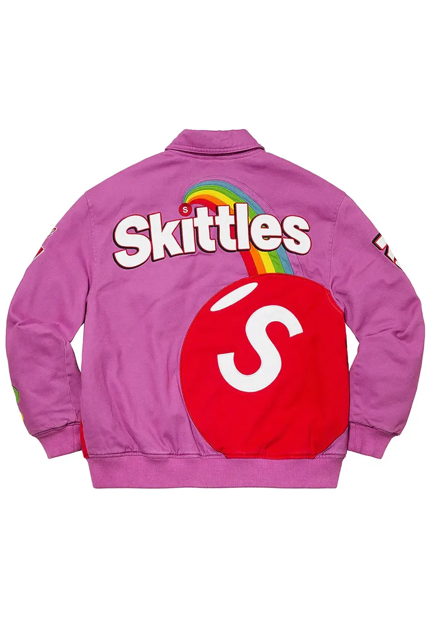 Skittle Supreme Pink Varsity Jacket