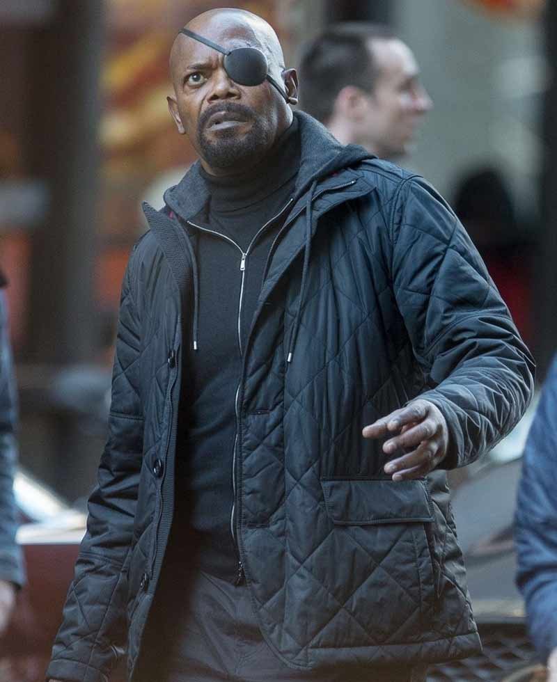 Spider-Man Far From Home Nick Fury Black Jacket